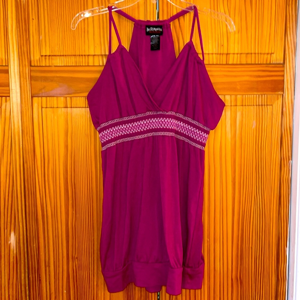 Hot Tempered Embroidered Tank XL